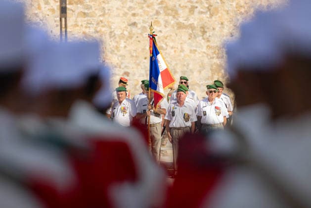 French National Day Celebration - Calvi French National Day celebration in Calvi, Corsica, France on July 14, 2026, in the presence of the city s mayor, Ange Santini, and numerous members of the 2nd Foreign Parachute Regiment of Calvi, who paraded on Boulevard Wilson in front of hundreds of spectators after a moment of reflection and the awarding of decorations in front of the war memorial. Photo by Shootpix ABACAPRESS.COM Calvi Corsica France  Copyright: xShootpix ABACAx