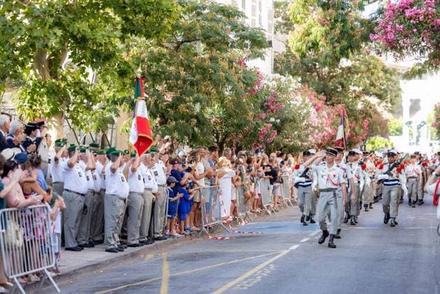 French National Day Celebration - Calvi French National Day celebration in Calvi, Corsica, France on July 14, 2026, in the presence of the city s mayor, Ange Santini, and numerous members of the 2nd Foreign Parachute Regiment of Calvi, who paraded on Boulevard Wilson in front of hundreds of spectators after a moment of reflection and the awarding of decorations in front of the war memorial. Photo by Shootpix ABACAPRESS.COM Calvi Corsica France  Copyright: xShootpix ABACAx