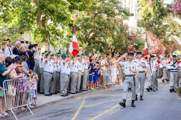 French National Day Celebration - Calvi French National Day celebration in Calvi, Corsica, France on July 14, 2026, in the presence of the city s mayor, Ange Santini, and numerous members of the 2nd Foreign Parachute Regiment of Calvi, who paraded on Boulevard Wilson in front of hundreds of spectators after a moment of reflection and the awarding of decorations in front of the war memorial. Photo by Shootpix ABACAPRESS.COM Calvi Corsica France  Copyright: xShootpix ABACAx