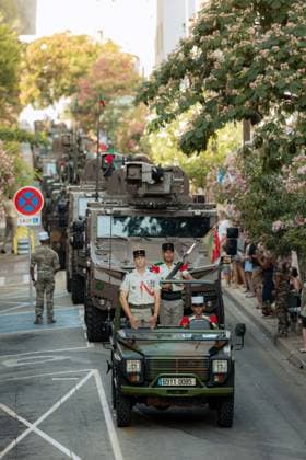 French National Day Celebration - Calvi French National Day celebration in Calvi, Corsica, France on July 14, 2026, in the presence of the city s mayor, Ange Santini, and numerous members of the 2nd Foreign Parachute Regiment of Calvi, who paraded on Boulevard Wilson in front of hundreds of spectators after a moment of reflection and the awarding of decorations in front of the war memorial. Photo by Shootpix ABACAPRESS.COM Calvi Corsica France  Copyright: xShootpix ABACAx