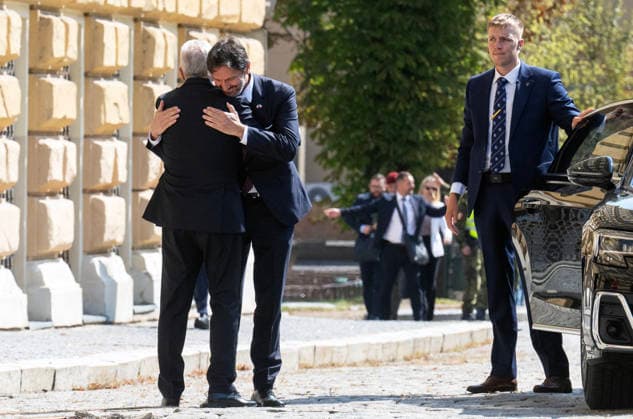 From left Czech Defence Minister Jaromir Zuna (SPD) meets Slovak Defence Minister Robert Kalinak in Prague, Czech Republic, July 15. 2026. (CTKxPhoto MichaelaxRihova) CTKPhotoP2026071502474  CTKPhotoP2026071502474