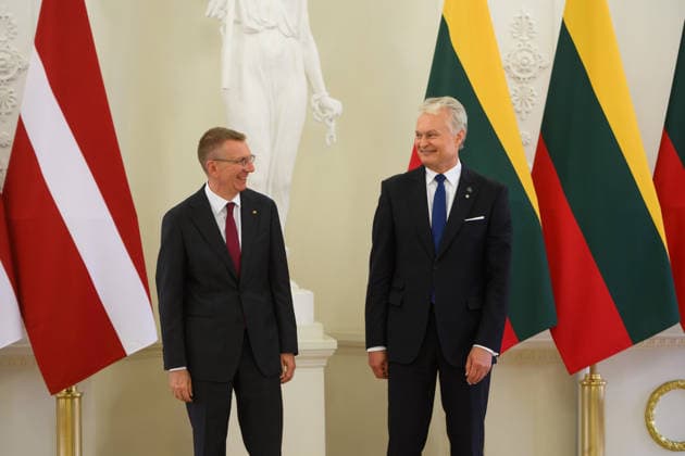 News Bilder des Tages Gitanas Nauseda - Edgars Rinkvics meeting in Vilnius VILNIUS, LITHUANIA - JULY 15: Lithuanian President Gitanas Nauseda meets with Latvian President Edgars Rinkevics during his state visit to Vilnius, Lithuania on July 15, 2026. The leaders discussed regional security, defense cooperation, support for Ukraine, energy projects and the development of bilateral economic ties. Lithuania and Latvia signed a declaration confirming their strategic partnership and common priorities in security and other key areas. The visit marks the 35th anniversary of the restoration of diplomatic relations between the two Baltic states. Yauhen Yerchak Anadolu Vilnius Lithuania. Editorial use only. Please get in touch for any other usage.  Copyright: x2026xAnadoluxYauhenxYerchakx