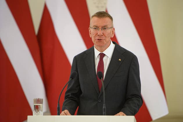 Gitanas Nauseda - Edgars Rinkvics meeting in Vilnius VILNIUS, LITHUANIA - JULY 15: Lithuanian President Gitanas Nauseda meets with Latvian President Edgars Rinkevics during his state visit to Vilnius, Lithuania on July 15, 2026. The leaders discussed regional security, defense cooperation, support for Ukraine, energy projects and the development of bilateral economic ties. Lithuania and Latvia signed a declaration confirming their strategic partnership and common priorities in security and other key areas. The visit marks the 35th anniversary of the restoration of diplomatic relations between the two Baltic states. Yauhen Yerchak Anadolu Vilnius Lithuania. Editorial use only. Please get in touch for any other usage.  Copyright: x2026xAnadoluxYauhenxYerchakx