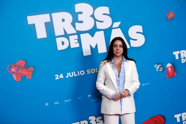 July 15, 2026, Madrid, Madrid, Spain: Actress CARMEN RUIZ poses for the media during the photocall presenting the new family comedy Tres de mas at the Urso Hotel. The film follows the story of Julia and Ernesto, a successful couple enjoying a child-free life until they suddenly wake up with three kids calling them mom and dad, forcing them to learn parenthood overnight while discovering the origin of the children. Madrid Spain  - ZUMAo127 20260715_zep_o127_063 Copyright: xHugoxOrtunox