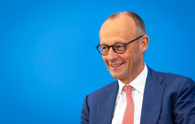 Friedrich Merz (CDU), Bundeskanzler, aufgenommen im Rahmen der Sommerpressekonferenz in der BPK in Berlin, 15.07.2026. Berlin Deutschland *** Friedrich Merz, CDU, Federal Chancellor, photographed during the summer press conference at the BPK in Berlin, July 15, 2026, Berlin, Germany Copyright: xFlorianxGaertnerx