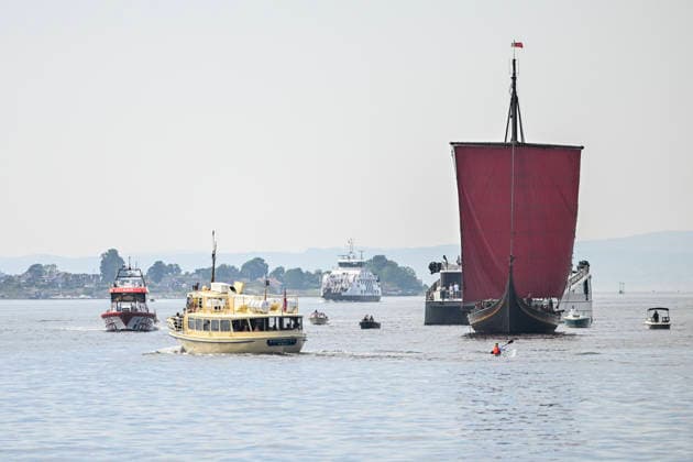 Vikingskipet Draken Harald Harfagre i Oslo Oslo 20260715. Vikingskipet Draken Harald Harfagre ankommer Honnorbrygga i Oslo onsdag i forbindelse med norgespremieren pa Christopher Nolans film Â«The OdysseyÂ», der skipet medvirker. Foto: Annika Byrde NTB Oslo Norge k3oAJm6YoA4 EDITORIAL USE ONLY Ref:_ENTk3oAJm6YoA4.jpg *** The Viking ship Draken Harald Harfagre in Oslo Oslo 20260715 The Viking ship Draken Harald Harfagre arrives at Honnorbrygga in Oslo on Wednesday in connection with the Norwegian premiere of Christopher Nolan’s film Â The Odyssey, in which the ship appears. Photo by Annika Byrde, NTB, Oslo, Norway k3oAJm6YoA4 EDITORIAL USE ONLY Ref ENTk3oAJm6YoA4 jpg  Copyright: xAnnikaxByrdex xNTBx