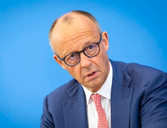 Friedrich Merz (CDU), Bundeskanzler, aufgenommen im Rahmen der Sommerpressekonferenz in der BPK in Berlin, 15.07.2026. Berlin Deutschland *** Friedrich Merz (CDU), Federal Chancellor, photographed during the summer press conference at the BPK in Berlin, July 15, 2026, Berlin, Germany Copyright: xFlorianxGaertnerx