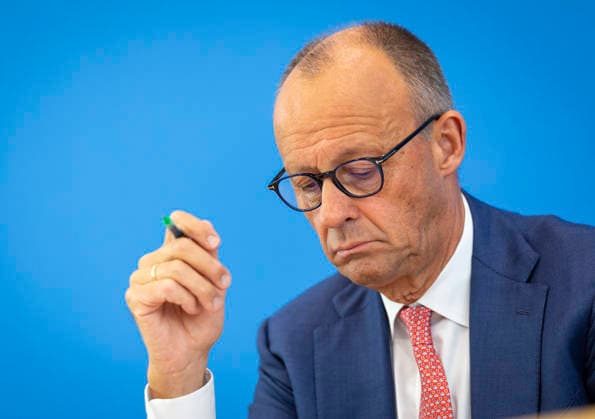 Friedrich Merz (CDU), Bundeskanzler, aufgenommen im Rahmen der Sommerpressekonferenz in der BPK in Berlin, 15.07.2026. Berlin Deutschland *** Friedrich Merz, CDU, Federal Chancellor, photographed during the summer press conference at the BPK in Berlin, July 15, 2026, Berlin, Germany Copyright: xFlorianxGaertnerx