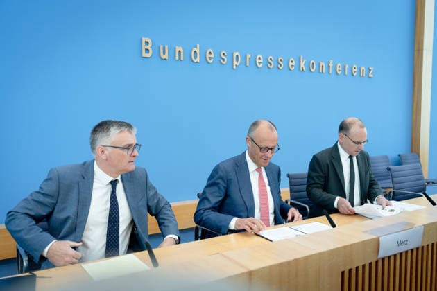 Sommerpressekonferenz, Bundeskanzler, Friedrich Merz Berlin, Bundespressekonferenz, BPK, Sommerpressekonferenz, Bundeskanzler, Friedrich Merz Berlin Berlin GER *** Summer Press Conference, Federal Chancellor, Friedrich Merz, Berlin, Federal Press Conference, BPK, Summer Press Conference, Federal Chancellor, Friedrich Merz, Berlin, Berlin, GER