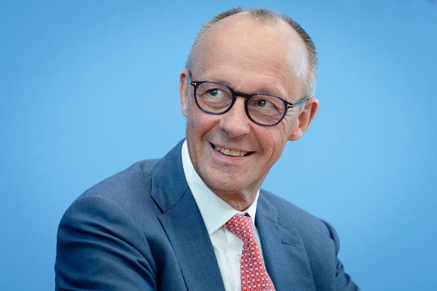 Sommerpressekonferenz, Bundeskanzler, Friedrich Merz Berlin, Bundespressekonferenz, BPK, Sommerpressekonferenz, Bundeskanzler, Friedrich Merz Berlin Berlin GER *** Summer Press Conference, Federal Chancellor, Friedrich Merz, Berlin, Federal Press Conference, BPK, Summer Press Conference, Federal Chancellor, Friedrich Merz, Berlin, Berlin, GER