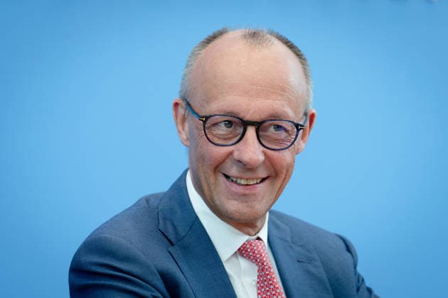 Sommerpressekonferenz, Bundeskanzler, Friedrich Merz Berlin, Bundespressekonferenz, BPK, Sommerpressekonferenz, Bundeskanzler, Friedrich Merz Berlin Berlin GER *** Summer Press Conference, Federal Chancellor, Friedrich Merz, Berlin, Federal Press Conference, BPK, Summer Press Conference, Federal Chancellor, Friedrich Merz, Berlin, Berlin, GER
