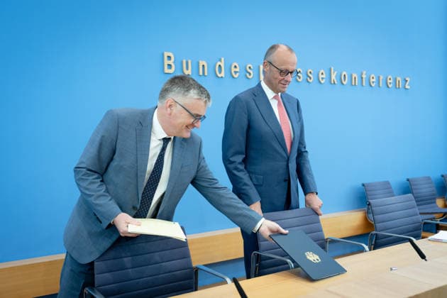 Sommerpressekonferenz, Bundeskanzler, Friedrich Merz Berlin, Bundespressekonferenz, BPK, Sommerpressekonferenz, Bundeskanzler, Friedrich Merz Berlin Berlin GER *** Summer Press Conference, Federal Chancellor, Friedrich Merz, Berlin, Federal Press Conference, BPK, Summer Press Conference, Federal Chancellor, Friedrich Merz, Berlin, Berlin, GER