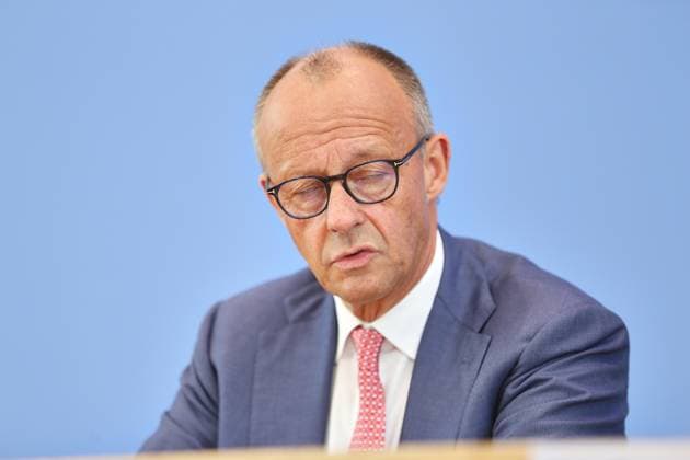 Berlin, Deutschland, 15.07.2026: Haus der Bundespressekonferenz: Sommerpresskonferenz: Bundeskanzler Friedrich Merz (CDU) vor Journalisten *** Berlin, Germany, July 15, 2026; Federal Press Conference Center; Summer Press Conference; Federal Chancellor Friedrich Merz (CDU) speaking to journalists Copyright: xdtsxNachrichtenagenturx dts_127731