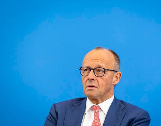 Friedrich Merz (CDU), Bundeskanzler, aufgenommen im Rahmen der Sommerpressekonferenz in der BPK in Berlin, 15.07.2026. Berlin Deutschland *** Friedrich Merz, CDU, Federal Chancellor, photographed during the summer press conference at the BPK in Berlin, July 15, 2026, Berlin, Germany Copyright: xFlorianxGaertnerx