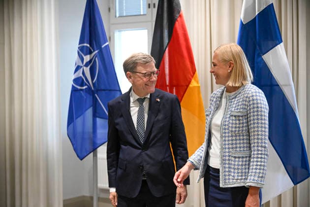 LKS 20260715 German Foreign Minister Johann Wadephul met with Finnish Foreign Minister Elina Valtonen in Helsinki, Finland, on July 15, 2026. - MARKKU ULANDER Helsinki Finland  Copyright: xMarkkuxUlanderx uEw2OMwNlbc