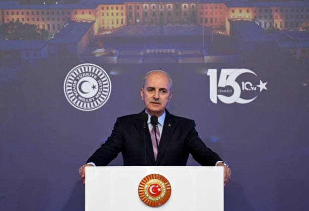Turkish President Recep Tayyip Erdogan ANKARA, TURKIYE - JULY 15: Grand National Assembly of Turkiye Speaker Numan Kurtulmus delivers a speech during the July 15 Democracy and National Unity Day commemoration program at the Grand National Assembly of Turkiye in Ankara, Turkiye, on July 15, 2026. Rasit Aydogan Anadolu Ankara Turkey. Editorial use only. Please get in touch for any other usage.  Copyright: x2026xAnadoluxRasitxAydoganx