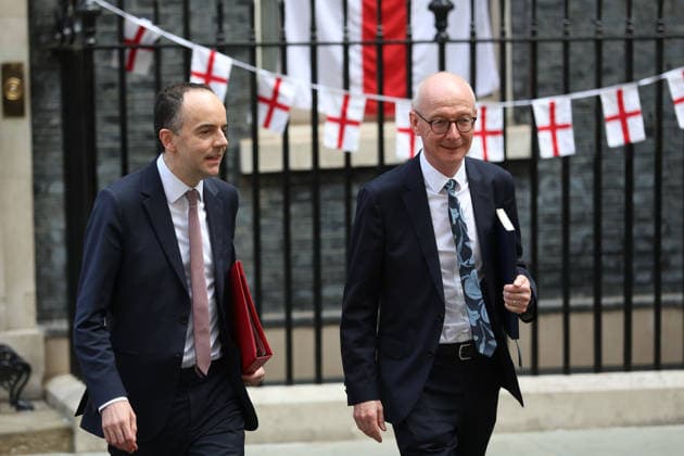 July 15, 2026, London, England, United Kingdom: British Health Secretary JAMES MURRAY (L) and British Work and Pensions Secretary PAT MCFADDEN (R) depart Downing Street following a Cabinet meeting. London United Kingdom - ZUMAa279 20260715_zsp_a279_051 Copyright: xZeynepxDemirxAslimx