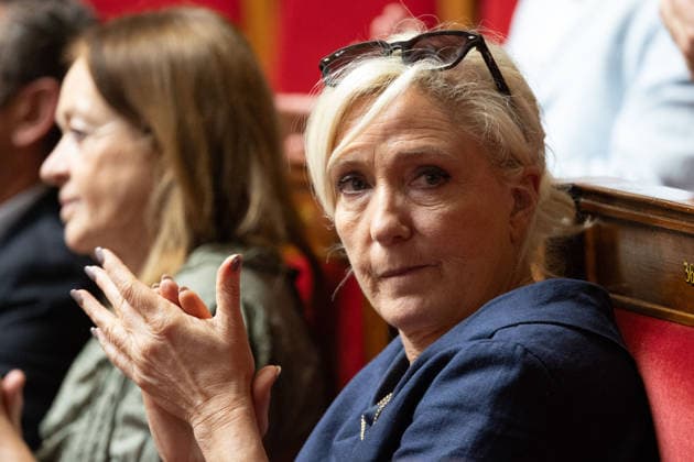 Questions to the government at the National Assembly - Paris French deputy and president of Le Rassemblement National RN far right parliamentary group Marine Le Pen during a session of questions to the government at The National Assembly, French lower house of parliament in Paris on July 15, 2026. Photo by Raphael Lafargue ABACAPRESS.COM Paris France  Copyright: xLafarguexRaphael ABACAx