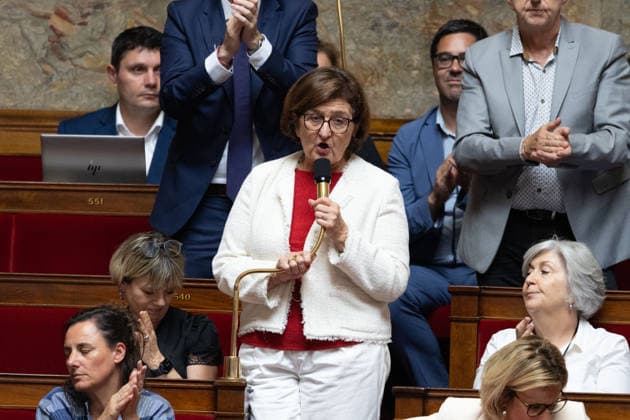 Questions to the government at the National Assembly - Paris MP Colette Capdevielle during a session of questions to the government at The National Assembly, French lower house of parliament in Paris on July 15, 2026. Photo by Raphael Lafargue ABACAPRESS.COM Paris France  Copyright: xLafarguexRaphael ABACAx