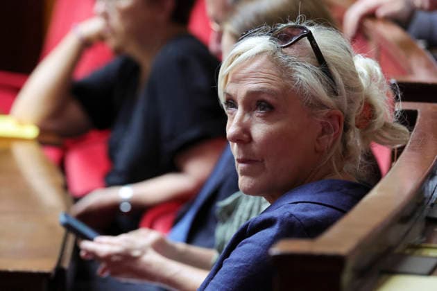 Questions to the government at the National Assembly - Paris The President of the parliamentary group Rassemblement National Marine Le Pen seen here during a session of Questions to the Government at the French National Assembly in Paris, France on July 15th, 2026. Photo by Henri Szwarc ABACAPRESS.COM Paris France  Copyright: xSzwarcxHenri ABACAx