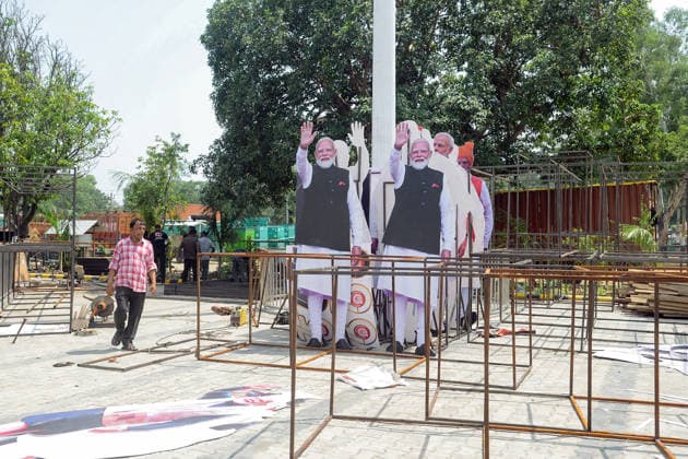 News Bilder des Tages Preparations underway for the arrival of Prime Minister Narendra Modi for an event on July 17 at Jalandhar Cantt Railway Station Jalandhar, Jul 15 (ANI): Preparations underway for the arrival of Prime Minister Narendra Modi for an event on July 17 at Jalandhar Cantt Railway Station, in Jalandhar on Wednesday. Jalandhar Punjab India Copyright: xANIx ANI_20260715351