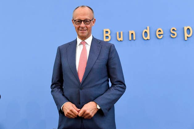 ABB BPK- Joachim - Friedrich Martin Josef Merz Bundeskanzler der Bundesrepublik Deutschland Bundesvorsitzender der CDU Politiker spricht ueber Aktuelle Themen der Innen- und Außenpolitik auf der BPK Bundespressekonferenz am 15.07.2026 in Berlin Berlin Deutschland *** ABB BPK Joachim Friedrich Martin Josef Merz, Chancellor of the Federal Republic of Germany and Federal Chairman of the CDU, speaks about current domestic and foreign policy issues at the BPK Federal Press Conference on July 15, 2026, in Berlin, Germany