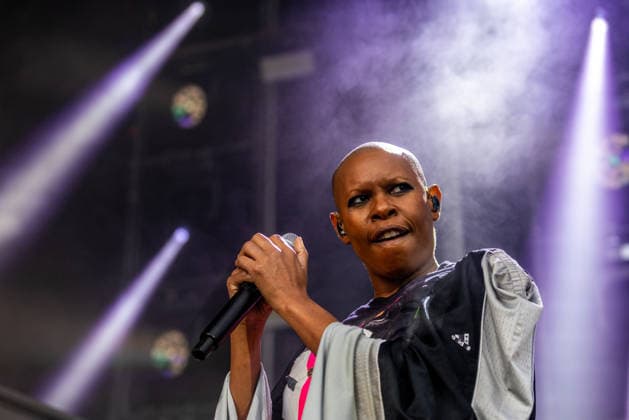 Singer Skin of a British rock band Skunk Anansie performs at the music festival Colours of Ostrava on July 15, 2026, in Ostrava, Czech Republic. (CTKxPhoto VladimirxPrycek) CTKPhotoP2026071506387  CTKPhotoP2026071506387