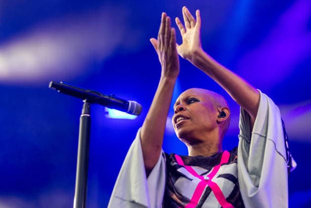 Singer Skin of a British rock band Skunk Anansie performs at the music festival Colours of Ostrava on July 15, 2026, in Ostrava, Czech Republic. (CTKxPhoto VladimirxPrycek) CTKPhotoP2026071506395  CTKPhotoP2026071506395