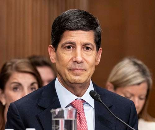 July 15, 2026, Washington, District Of Columbia, USA: Kevin Warsh, Chair of the Board of Governors of the Federal Reserve System testifies before United States Senate Committee on Banking, Housing, and Urban Affairs during a hearing to examine the semiannual monetary policy report to the US Congress in Washington, DC, USA, on July 15 2026 Washington USA  - ZUMAs152 20260715_faa_s152_061 Copyright: xAndrewxThomasx
