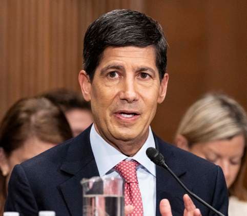 July 15, 2026, Washington, District Of Columbia, USA: Kevin Warsh, Chair of the Board of Governors of the Federal Reserve System testifies before United States Senate Committee on Banking, Housing, and Urban Affairs during a hearing to examine the semiannual monetary policy report to the US Congress in Washington, DC, USA, on July 15 2026 Washington USA  - ZUMAs152 20260715_faa_s152_071 Copyright: xAndrewxThomasx