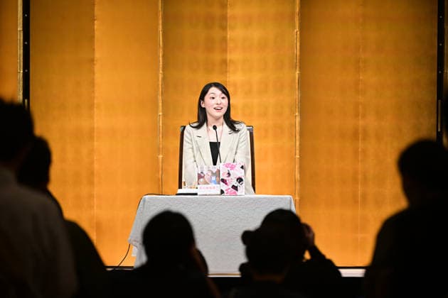 The 175th Akutagawa Prize winner Chito Kosagawa attends a press conference at the Imperial Hotel in Tokyo, Japan on July 15, 2026.  aflo_338092876