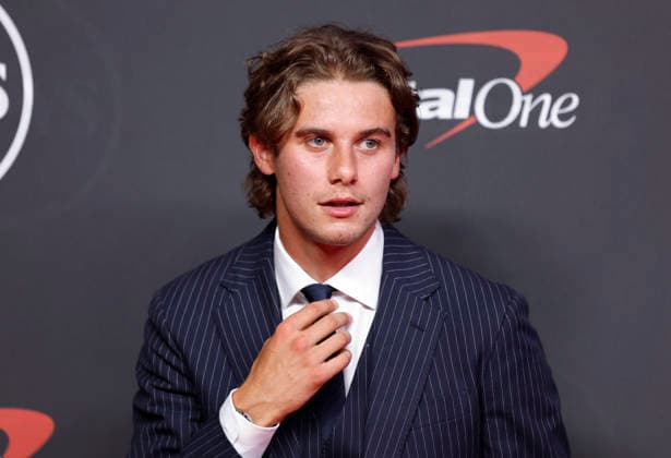 Jack Hughes arrives on the red carpet at the 2026 ESPY Awards at David H. Koch Theater at Lincoln Center on Wednesday, July 15, 2026 in New York City.  NYP20260715134 JOHNxANGELILLO