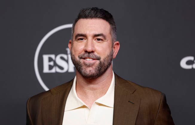 Justin Verlander arrives on the red carpet at the 2026 ESPY Awards at David H. Koch Theater at Lincoln Center on Wednesday, July 15, 2026 in New York City.  NYP20260715128 JOHNxANGELILLO