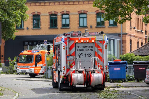 Themenbilder: Hagel in Reutlingen, 15.07.2026, Themenbilder: Hagel in Reutlingen, 15.07.2026, Feuerwehr Reutlingen , *** Featured Photos: Hail in Reutlingen, July 15, 2026, Featured Photos: Hail in Reutlingen, July 15, 2026, Reutlingen Fire Department, Copyright: xDROFITSCH EIBNERx EP_ddh