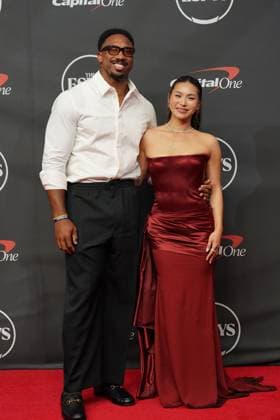 Myles Garrett, Chloe Kim at arrivals for The 2026 ESPYS Presented by Capital One, David H. Koch Theater at Lincoln Center, New York, NY, July 15, 2026. Photo By: Kristin Callahan Everett Collection The 2026 ESPYS Presented by Capital One PUBLICATIONXNOTxINxCANxCHNxFRAxITAxJPNxNORxPOLxRUSxESPxUKxUSA