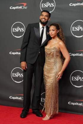 Karl-Anthony Towns, Jordyn Woods at arrivals for The 2026 ESPYS Presented by Capital One - Part 2, David H. Koch Theater at Lincoln Center, New York, NY, July 15, 2026. Photo By: Kristin Callahan Everett Collection The 2026 ESPYS Presented by Capital One - Part 2 PUBLICATIONXNOTxINxCANxCHNxFRAxITAxJPNxNORxPOLxRUSxESPxUKxUSA