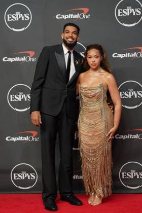 Karl-Anthony Towns, Jordyn Woods at arrivals for The 2026 ESPYS Presented by Capital One - Part 2, David H. Koch Theater at Lincoln Center, New York, NY, July 15, 2026. Photo By: Kristin Callahan Everett Collection The 2026 ESPYS Presented by Capital One - Part 2 PUBLICATIONXNOTxINxCANxCHNxFRAxITAxJPNxNORxPOLxRUSxESPxUKxUSA
