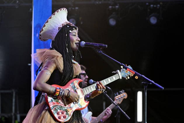 Fatoumata Diawara, a Malian singer, actress, and singer-songwriter, is performing on the Pinède Gould stage during the 65th Juan Jazz Festival on July 15, 2026. Since 1960, the Jazz à Juan Festival has welcomed the biggest names in jazz. Bruno Bebert Bestimage Fatoumata Diawara, a Malian singer, actress, and singer-songwriter, is on stage at the Pinède Gould during the 65th Jazz à Juan Festival on July 15, 2026. Since 1960, the Jazz à Juan Festival has welcomed the biggest names in jazz. Antibes, Juan-les-Pins, France  Copyright: xBrunoxBebertx xBestimagexBrunoxBebertx xBestimagex
