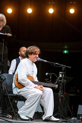 Goran Bregovic, a Bosnian composer and musician, along with his Orchestra of Weddings and Funerals, is performing on the stage at the Pinède Gould during the 65th Jazz Festival on July 15, 2026. Since 1960, the Jazz à Juan festival has welcomed the biggest names in jazz. Bruno Bebert Bestimage Goran Bregovic, a Bosnian composer and musician, with his Orchestra of Weddings and Funerals, is on stage at the Pinède Gould during the 65th Jazz Festival, on July 15, 2026. Since 1960, the Jazz à Juan festival has welcomed the biggest names in jazz. Antibes, Juan-les-Pins, France  Copyright: xBrunoxBebertx xBestimagexBrunoxBebertx xBestimagex