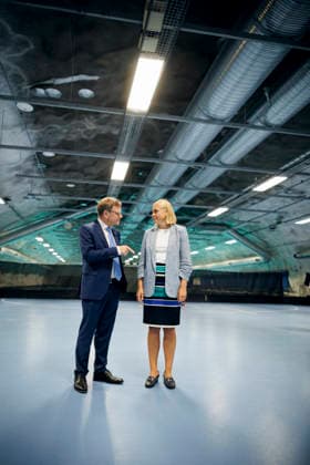 Johann Wadephul (CDU), Bundesaussenminister, und Elina Valtonen, Aussenministerin der Republik Finnland, besichtigen zusammen die Zivilschutzanlage Merihaka. Helsinki, 16.07.2026. Fotografiert im Auftrag des Auswaertigen Amtes Helsinki Finnland *** Johann Wadephul (CDU), Federal Minister of Foreign Affairs, and Elina Valtonen, Minister of Foreign Affairs of the Republic of Finland, tour the Merihaka civil defense facility in Helsinki together, July 16, 2026. Photographed on behalf of the Federal Foreign Office, Helsinki, Finland Copyright: xThomasxTrutschel AAx