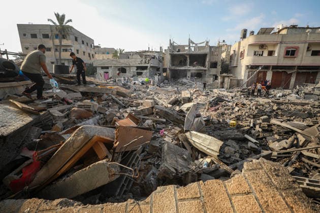 Israeli attacks continue in Gaza GAZA, PALESTINE - JULY 16 : A view destruction at the Nuseirat Refugee Camp as the Israeli army targeted civilian residential areas in Gaza, Palestine on July 16, 2026. Hassan Jedi Anadolu Gaza City Gaza. Editorial use only. Please get in touch for any other usage.  Copyright: x2026xAnadoluxHassanxJedix
