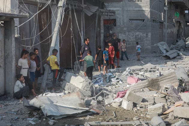Israeli attacks continue in Gaza GAZA, PALESTINE - JULY 16 : A view destruction at the Nuseirat Refugee Camp as the Israeli army targeted civilian residential areas in Gaza, Palestine on July 16, 2026. Hassan Jedi Anadolu Gaza City Gaza. Editorial use only. Please get in touch for any other usage.  Copyright: x2026xAnadoluxHassanxJedix