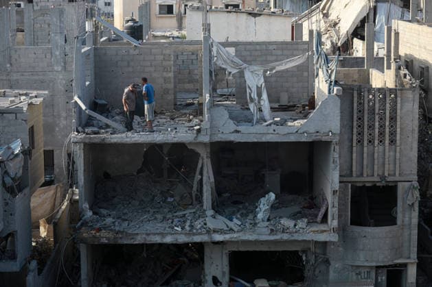 Israeli attacks continue in Gaza GAZA, PALESTINE - JULY 16 : A view destruction at the Nuseirat Refugee Camp as the Israeli army targeted civilian residential areas in Gaza, Palestine on July 16, 2026. Hassan Jedi Anadolu Gaza City Gaza. Editorial use only. Please get in touch for any other usage.  Copyright: x2026xAnadoluxHassanxJedix
