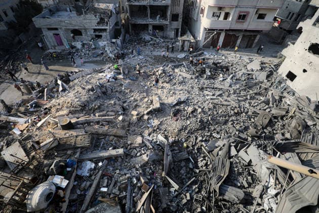 Israeli attacks continue in Gaza GAZA, PALESTINE - JULY 16 : A view destruction at the Nuseirat Refugee Camp as the Israeli army targeted civilian residential areas in Gaza, Palestine on July 16, 2026. Hassan Jedi Anadolu Gaza City Gaza. Editorial use only. Please get in touch for any other usage.  Copyright: x2026xAnadoluxHassanxJedix
