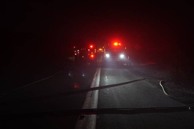 July 15, 2026, Boulevard, California, United States: Firefighters battle the Thorn Fire..The Thorn Fire burns near Buckthorn Trail and Clover Trail in the Boulevard Campo area of southeastern San Diego County on Wednesday, July 15, 2026. Fueled by hot, dry conditions, the wildfire spreads rapidly, prompts evacuation orders and warnings, temporarily closes portions of Interstate 8, and draws a large response from Cal Fire and local agencies. Firefighters on the ground, supported by air tankers and helicopters, work to slow the fire s advance and protect nearby homes and infrastructure as officials monitor changing fire conditions. Boulevard United States  - ZUMAs197 20260715_aaa_s197_316 Copyright: xWaixLeexMichaelxHox