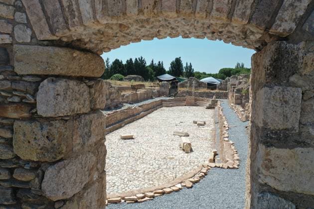 2,000-year-old Olympic pool unearthed in ancient city of Tralleis AYDIN, TURKIYE - JULY 16 : A view of a swimming pool, considered to be one of the olympic pools of the era, has been unearthed during excavations carried out in the 2,000-year-old ancient city of Tralleis on July 16, 2026 in Aydin, Turkiye. Ferdi Uzun Anadolu Aydin Turkey. Editorial use only. Please get in touch for any other usage.  Copyright: x2026xAnadoluxFerdixUzunx