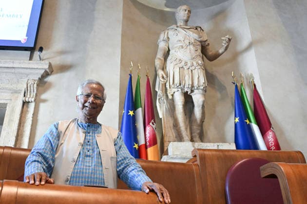 July 16, 2026, Rome, Italy: The 2006 Nobel Peace Prize, Muhammad Yunus, during the last day of 2026 Global Nobel Laureates Assembly in Rome, Italy, 16 July 2026. ANSA RICCARDO ANTIMIANI. Rome Italy  - ZUMAa110 20260716_zaf_a110_015 Copyright: xRiccardoxAntimianix