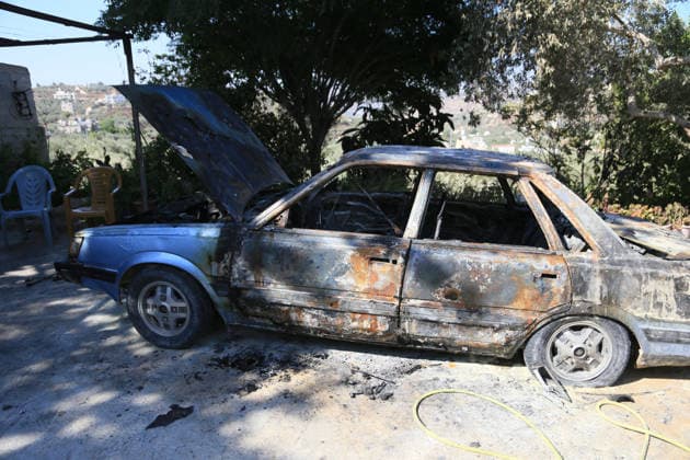 Palestinians inspect vehicles burned in suspected settler attack near Nablus Palestinians inspect a burned car and tractor after they were set on fire by Jewish settlers in the village of Ramin, west of the West Bank city of Nablus, on July 16, 2026. Photo by Mohammed Nasser apaimages Nablus West Bank Palestinian Territory 160726_Nablus_MN_00(1) Copyright: xapaimagesxMohammedxNasserx xapaimagesx