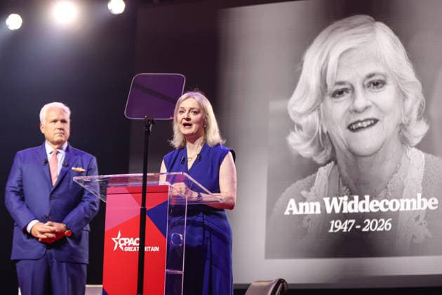 MPs join We Own It campaigners to say NO to the proposal to take over Thames Water by its creditors, London, UK, on 13 July 2026. Former Prime Minister Liz Truss and CPAC Chairman Matt Schlapp open CPAC Great Britain with a a tribute to Ann Widdecombe at CPAC Great Britain at the InterContinental Hotel, North Greenwich, London, UK, on 16 July 2026. Widdecombe, the former Conservative MP, Brexit Party MEP and Reform UK spokesperson, was found dead at her home in Haytor, Devon on 9 July 2026 in what counter-terrorism police have described as a targeted attack. A 28-year-old man remains in custody in connection with her murder. CPAC Great Britain, chaired by former Prime Minister Liz Truss and running from 16 to 18 July 2026, is the inaugural  Copyright: xPetexSpellerx xAvalonx 1116829153