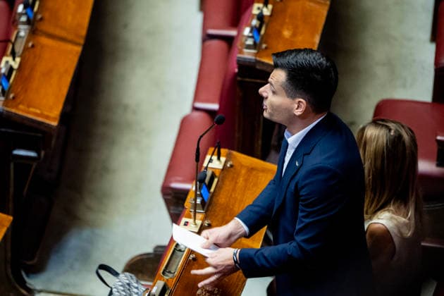 July 16, 2026, Rome, Italia, Italy: Edoardo Ziello during the session at the Chamber of Deputies for the final vote on the electoral law, Rome, July 16, 2026 Rome Italy  - ZUMAa289 20260716_zia_a289_013 Copyright: xFrancescoxFotiax xAgfx